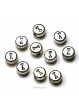 NEW! 1 Letter I Quality Silver Plated Round Alphabet Bead 7mm ~ Ideal For Occasion Name Bracelets, Card Making & Other Craft Activities